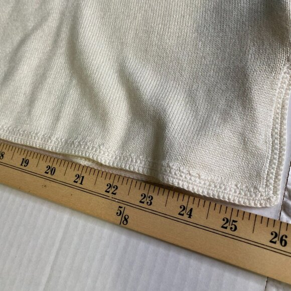 Liz Claiborne Vtg. Ivory Crochet Collar Sweater and Sleeve  Size 3X Cottage Y2K - Picture 10 of 11